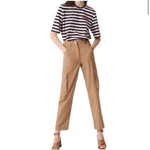 Maje NWT cargo twill pants- warm khaki- size 38/M/4/6